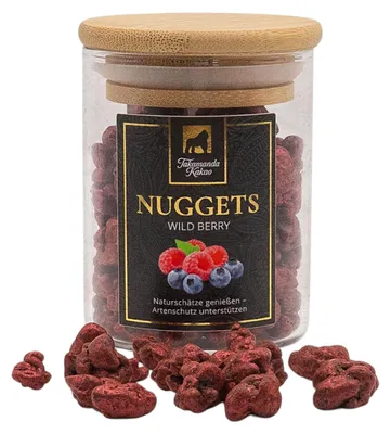 Obrázek produktu pro Takamanda Kakao Nuggets Wildberry | Ručně vyráběné | Vegan | 70g