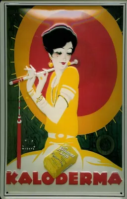 Produktbild von Blechschild Kaloderma Seife Japanerin Schild retro Werbeschild Nostalgieschild