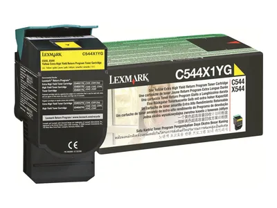 Produktbild von Lexmark C544, X544 Yellow Extra High Yield Return Programme Toner Cartridge (4K), Gelb
