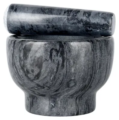 Obrázek produktu pro Žulová hmoždíř s tloučkem, černá, 13 cm