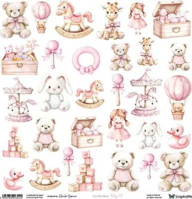 Image de SCRAPandME 30x30cm recto papier scrapbooking 250g, Baby 02