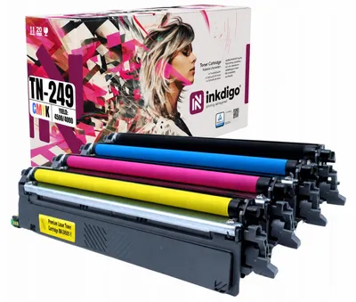 Produktbild von Inkdigo Tonerset TN249 für Brother HL-L8230CDW, HL-L8240CDW, MFC-L8340CDW, MFC-L8390CDW – CMYK,, KI-generiertes Bild