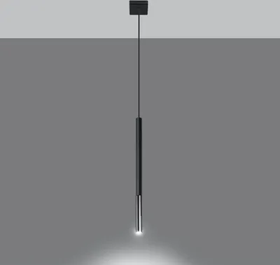 Zdjęcie produktu dla Lampa wisząca MOZAICA 1 czarny/chrom Sollux Lighting SL.0885