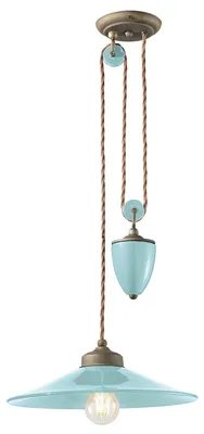 Zdjęcie produktu dla Ferroluce Colors Rise and Fall lampa wisząca z kablem Ø 35cm niebieska okrągła
