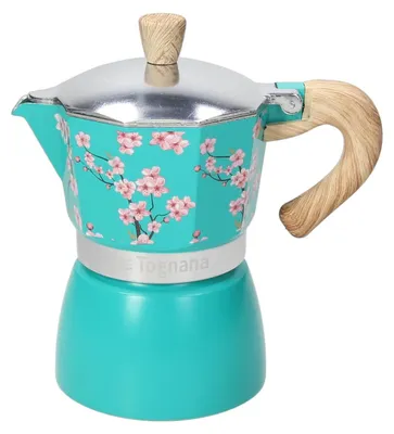 Immagine prodotto di Tognana Porcellane V44300AJAPA, caffettiera moka, verde, alluminio, per 3 tazze, 1 pezzo