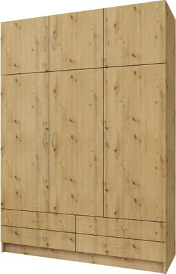 Produktbild von Kondela Kleiderschrank Geri New 3D - Eiche Artisan