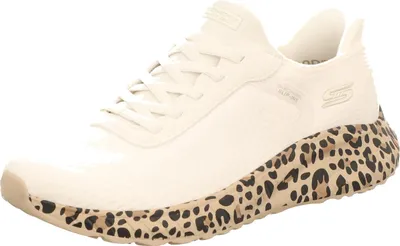 Produktbild von Skechers Damen-Sneaker-Slipper SLIP-INS BOBS SQUAD CHAOS - DA Leopard-Weiß, Farbe:weiß, EU Größe:38