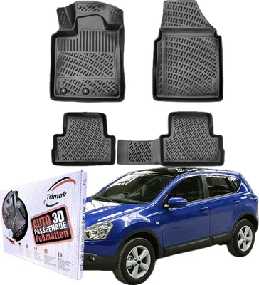Produktbild von Trimak Autofußmatten kompatibel mit Nissan Qashqai 1.Gen 2007-2013 Auto Allwetter Gummimatten