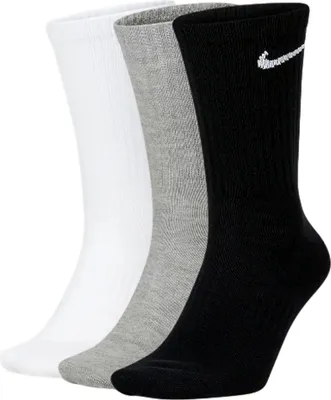 Produktbild von 3 Paar Nike Socken Herren Damen SX7664 - Farbe: weiß grau schwarz - Größe: 42-46