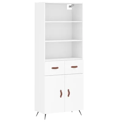 Produktbild von Highboard Weiß 69,5x34x180 cm Holzwerkstoff