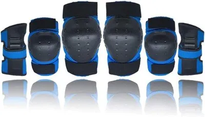 Productafbeelding van Kinder kniebeschermers, elleboogbeschermers en polsbeschermers 6-in-1 set voor inline skaten, skateboard, fietsen en step