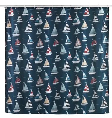 Obrázek produktu pro WENKO Sprchový závěs pro vany 180x200 cm včetně kroužků proti plísním REGATTA