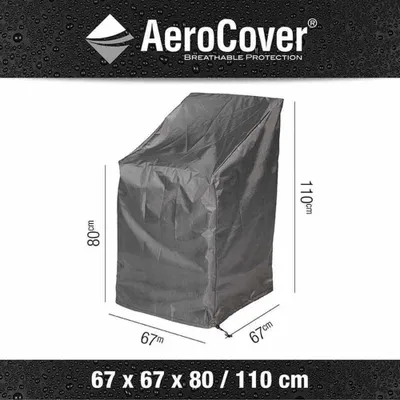 Produktbild von AeroCover Schutzhülle Stapelstühle – Stapelsessel 67x67x80x110cm, Patio chair cover, Grau, Polyester, 1 Stück(e), 67 cm, 67 cm