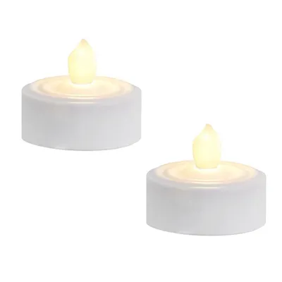 Produktbild von Best Season LED-Teelicht "T-Light" 2 Stück, flackernd weiss,  incl. Batterien, 068-05
