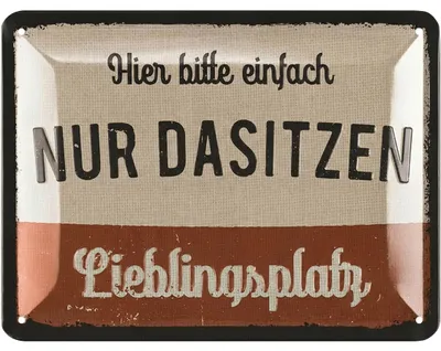 Produktbild von LANOLU Schild Lieblingsplatz Outdoor, LIEBLINGSPLATZ Schild Garten, Deko Garten Vintage Schilder, Chill Lounge Gartendeko aus Metall 15x20cm