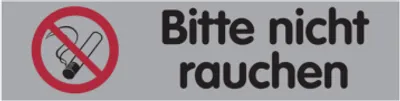 Produktbild von Dreifke® Türschild, Bitte nicht rauchen, 40 x 160 mm, PVC 1 Stk.