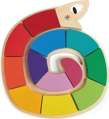Produktbild von Tender Leaf Holzpuzzle Farbschlange - Lernspielzeug für Kinder
