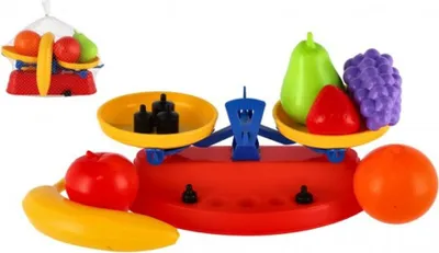 Image de Fruits 7pcs avec balance de cuisine en plastique