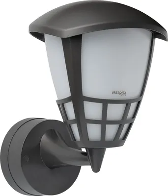 Produktbild von Oktaplex Außenwandleuchte wechselbares E27 Leuchtmittel Außenlampe IP54 230V anthrazit