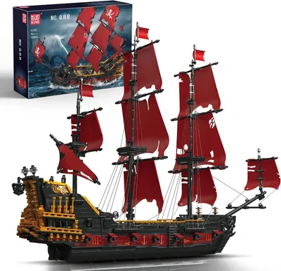 Produktbild von 3139 Stück Bauklötze,Mould King 13109 Piratenschiff MOC Klemmbaustein Modell Spielzeug