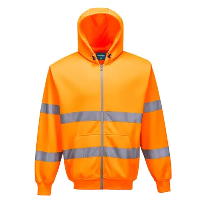 Produktbild von Portwest B305 Warnschutz- Kapuzensweatjacke mit Reißverschluss Orange Gr. XL