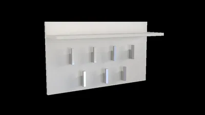 Produktbild von Moderne Wandgarderobe mit Ablage und 7 Haken für Flur und Eingangsbereich