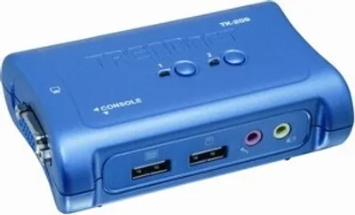 Produktbild von TRENDnet TK-209K KVM Switch 2-Port USB Kit mit Audio