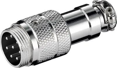 Produktbild von Wentronic MIC 8, 8-pin, 8-pin, Male/Female, Edelstahl, RoHS, 1,810 cm