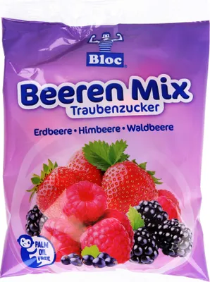 Produktbild von Bloc Traubenzucker Beeren-Mischung Beutel, 75 g Bonbons