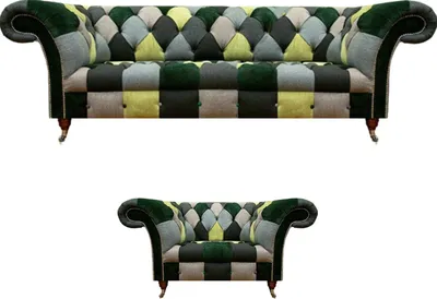 Productafbeelding van Design meubels: driezitsbank, Chesterfield-stijl, fauteuil, moderne zitmeubels