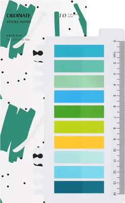 Produktbild von Ordinate-Emerald Haftmarker | Ordinate 200 Stück Sticky Notes | Index Tabs klebezettel | Transparente Haftnotizen