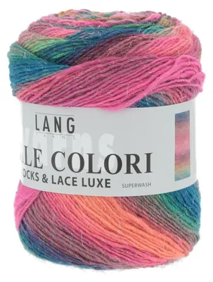 Produktbild von Lang Yarns - Mille Colori Socks & Lace Luxe 0050 bunt pink blau