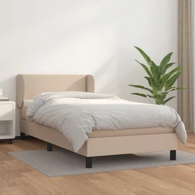 Produktbild von The Living Store Boxspringbett mit Matratze Cappuccino-Braun 80x200cm Kunstleder