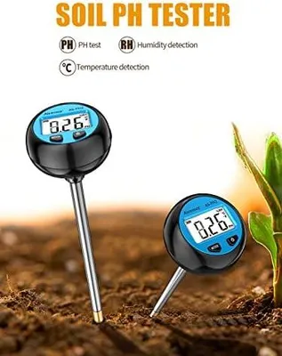 Produktbild von Boden Feuchtigkeitsmesser für Pflanzen, PH Wert Bodentester, 3 in 1 Feuchtigkeitsmessgerät Pflanzen mit PH/Temperatur/Feuchtigkeit für Außen- und Zimmerpflanzen (PH3)