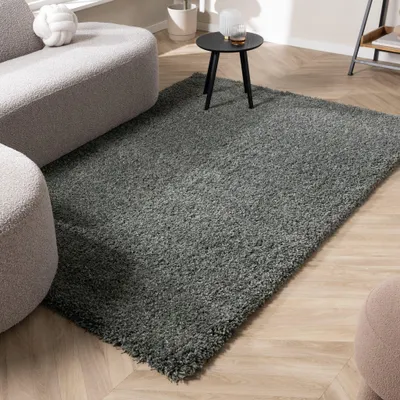 Produktbild von Volero - Hochflor Wohnzimmer Teppich - Yves Grün - 240x340cm - Wohnzimmer, Schlafzimmer - Klassik, Ländlich, Modern