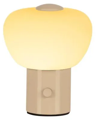Obrázek produktu pro Lucide GUSTAV – Nabíjecí stolní lampa – Baterie – Průměr 8 cm – Stmívatelné LED – 1x 0,8 W, 2700 K – Krémová barva – Stolní a noční lampy (44521/01/38)