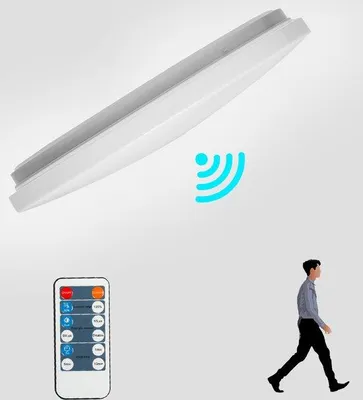 Imagen del producto de Lámpara LED de 18W con sensor de movimiento, control remoto, ideal para habitaciones infantiles, color blanco neutro