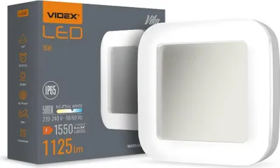 Produktbild von Außenwandleuchte, eckig, weiß, LED, 15W, IP65, VIKA Videx