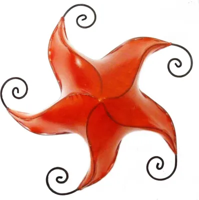 Produktbild von Orientalische Lampe Deckenleuchte Hängelampe marokkanische Deckenlampe Lederlampe STERN Nejma 50 cm, rot