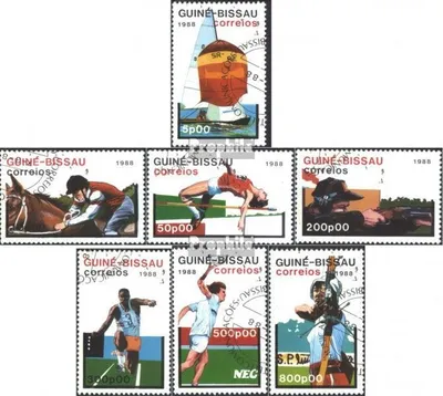 Produktbild von Briefmarken Guinea-Bissau 1988 Mi 935-941 (kompl.Ausg.) gestempelt Olympische Sommerspiele