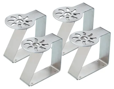 Immagine prodotto di KitchenCraft Set di mollette per tovaglie in acciaio inox, forma di sole, 4 pezzi - argento