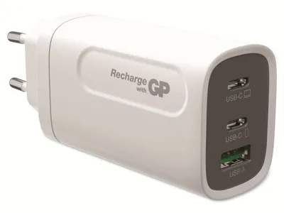 Produktbild von GP Steckerlader GM3A 3-ports 2x USB-C 1x-USB-A 65W