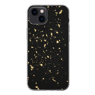 Produktbild von MuchoWow® Handyhülle Schutzhülle Hülle für iPhone 13 mini Goldene Flocken auf schwarzem Hintergrund Silikon Softcase Handy Hülle - Softcase
