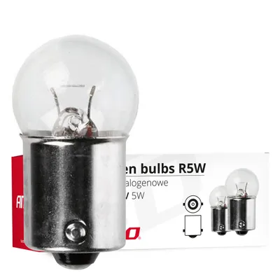 Obrázek produktu pro AMiO ŻARÓWKI R5W 12V 5W BA15S POSTOJÓWKA 10 szt MOCNA I TRWAŁA