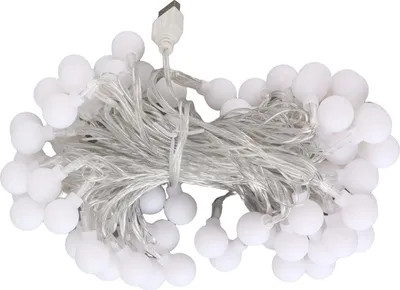 Obrázok produktu pre Svetelná reťaz s príjemnou atmosférou, LED dekorácia pre vonkajšie použitie, kempovanie, stany, baldachíny, gule, priemer 1,8 cm