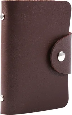 Obrázok produktu pre PU Leder Visitenkarte Halter Taschenkoffer Geldbörse Brieftaschenschutz für 24 Karten (braun)