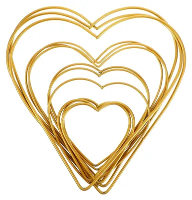 Produktbild von 12 Stück Herz Traumfänger Metallringe für DIY Dekoration