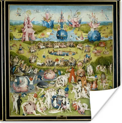 Produktbild von MuchoWow® Poster Garten der Lüste - Gemälde von Hieronymus Bosch 100x100 cm - Babyzimmer