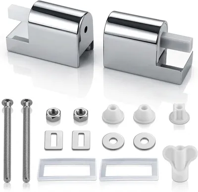 Produktbild von Befestigung für WC-Sitz mit Absenkautomatik, Universal, Halterung für Toilettendeckel, Softclose mit Metallscharniere