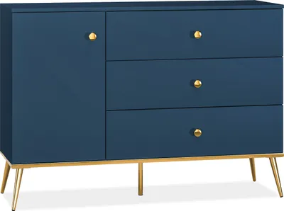 Obrázek produktu pro KONSIMO Komodní skříň "ARICIA", modrá, dřevo, elegantní, 120x85x40cm